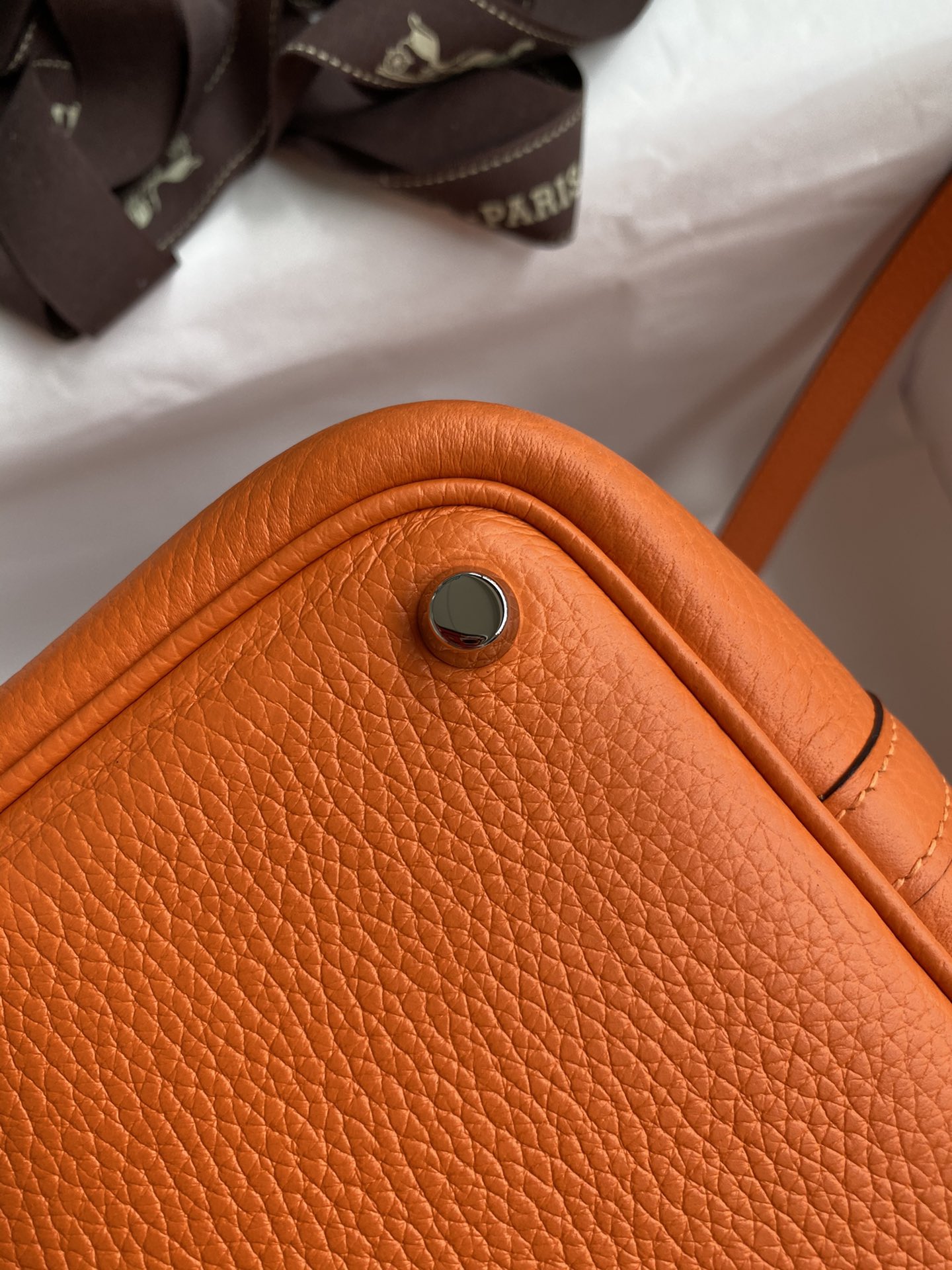 Hermes Picotin Lock 18 Bag In Orange Clemence Leather